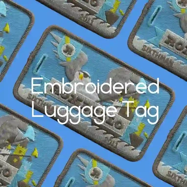 Embroidered Luggage Tag