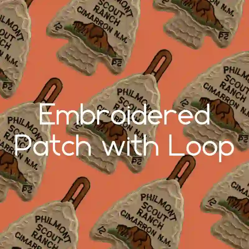 Button Loop Embroidered Patches
